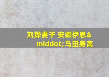 刘烨妻子 安娜伊思·马田身高